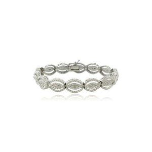 1/4 Ct Diamond Pave Intertwining Infinity Bracelet